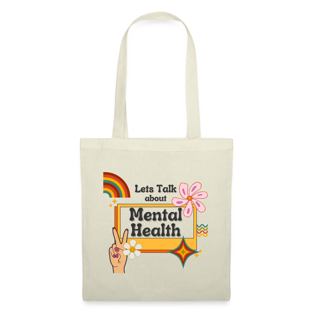 Stofftasche "Lets Talk about Mental Health" - Natur