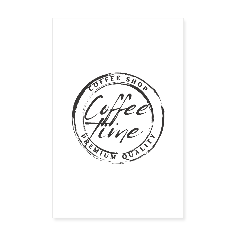 Poster 20x30 cm "Coffee time" - Weiß