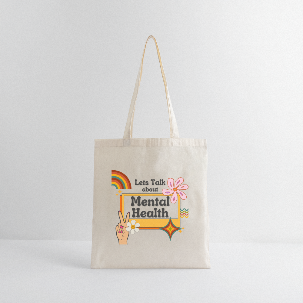 Stofftasche "Lets Talk about Mental Health" - Natur
