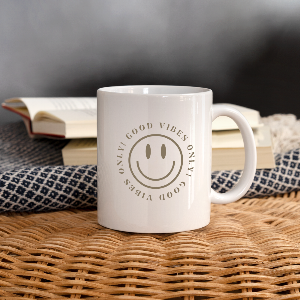 Tasse "good vibes only!" - Weiß