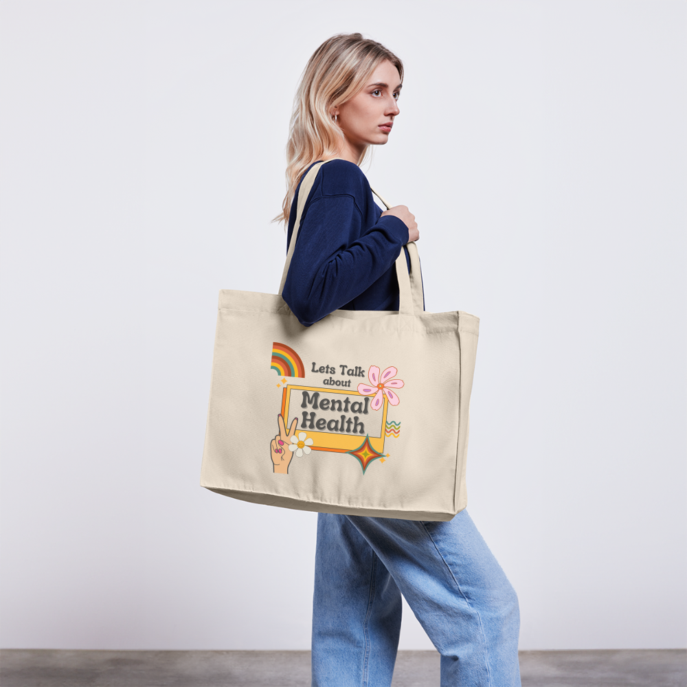 Recycelter Shopper "Lets Talk about Mental Health" - Naturweiß