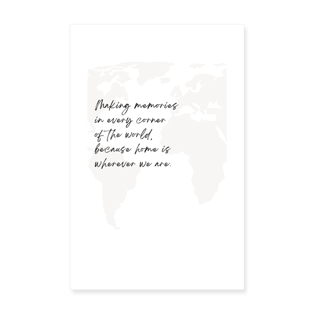 Poster 20x30 cm "Making memories" - Weiß