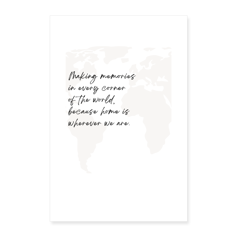 Poster 60x90 cm "become a priority" - Weiß