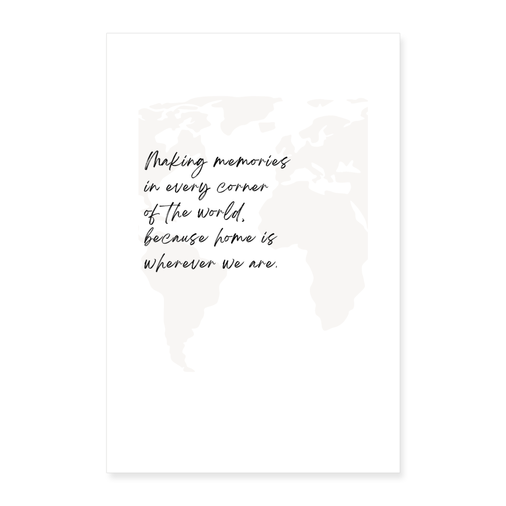 Poster 60x90 cm "making memories" - Weiß