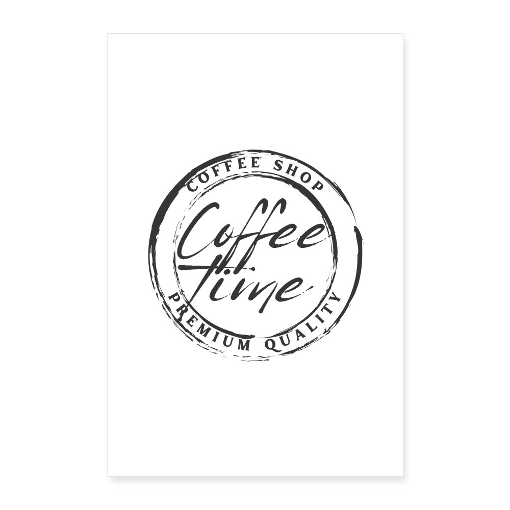 Poster 40x60 cm "Coffee time" - Weiß