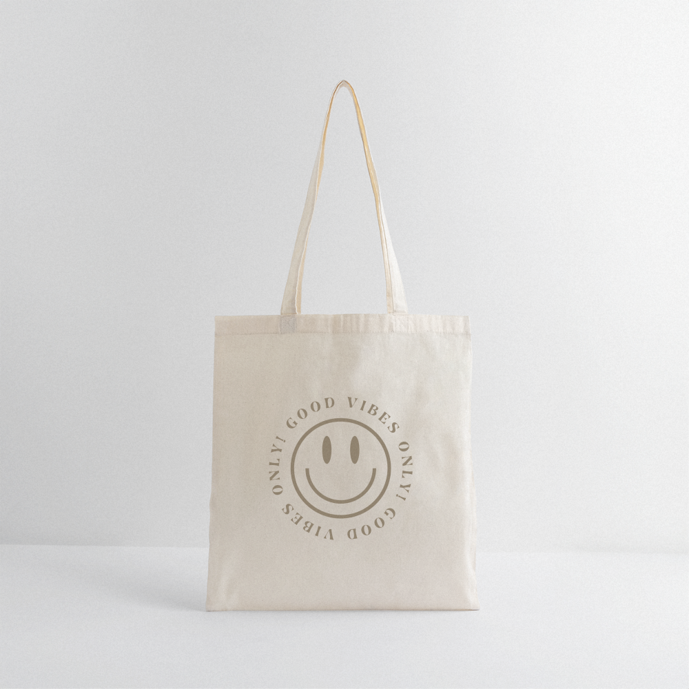 Stofftasche "good vibes only!" - Natur