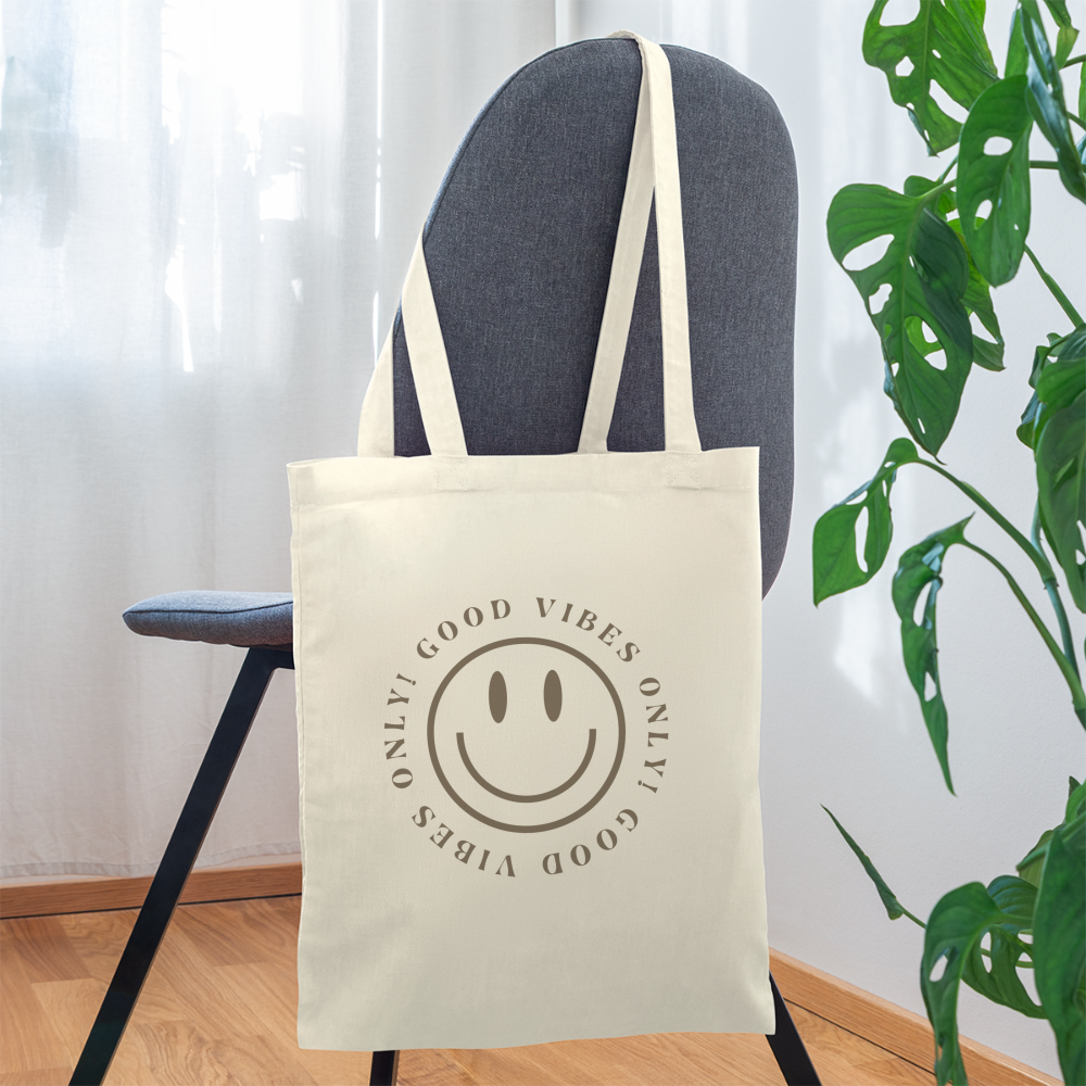 Stofftasche "good vibes only!" - Natur